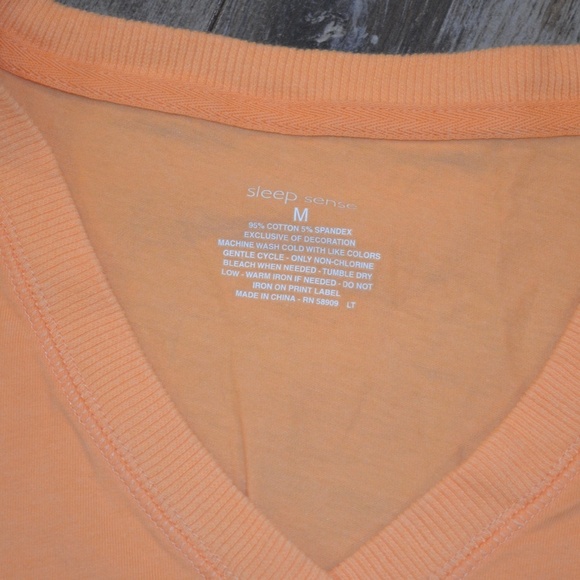 Sleep Sense Orange Lounge Shirt - Picture 3 of 5